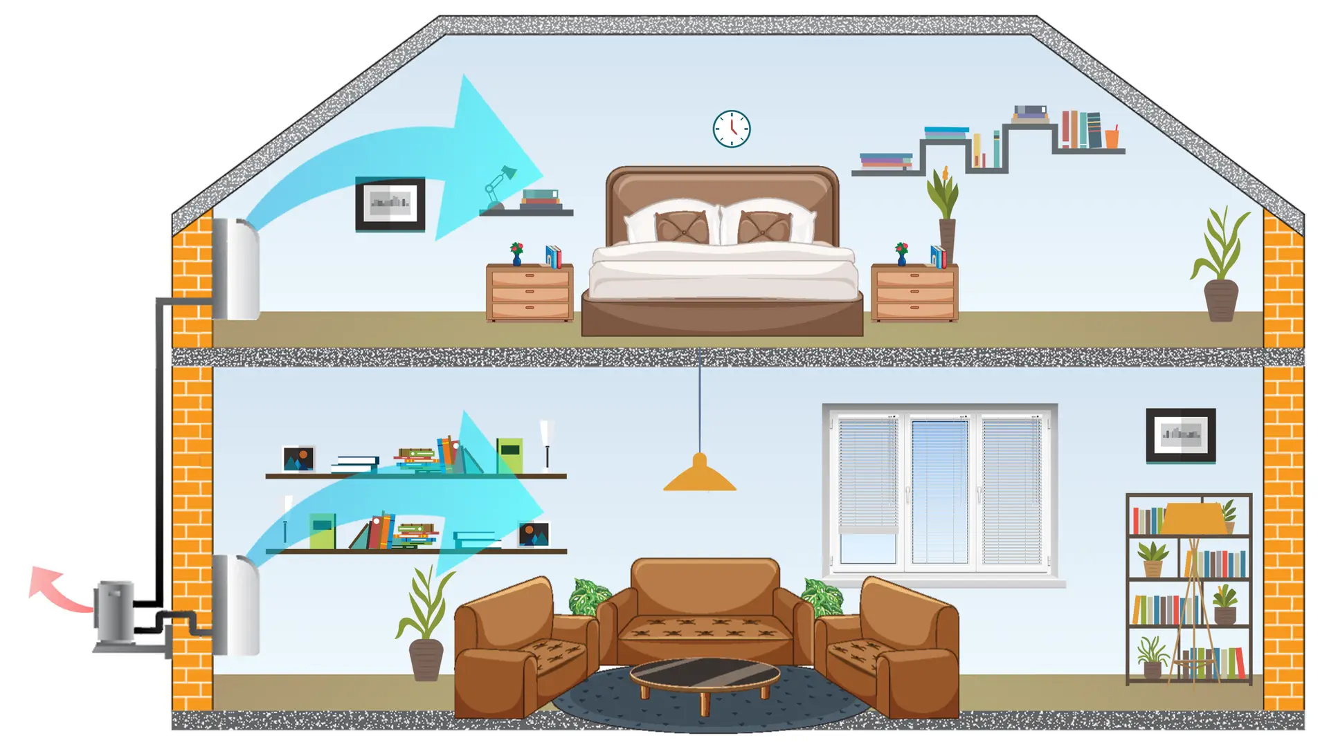 Low wall mounted multi cold