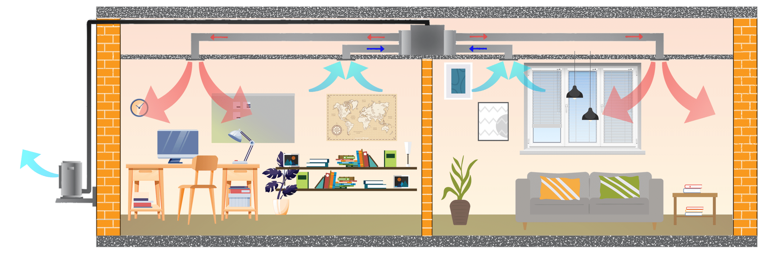 home office ducted multi hot