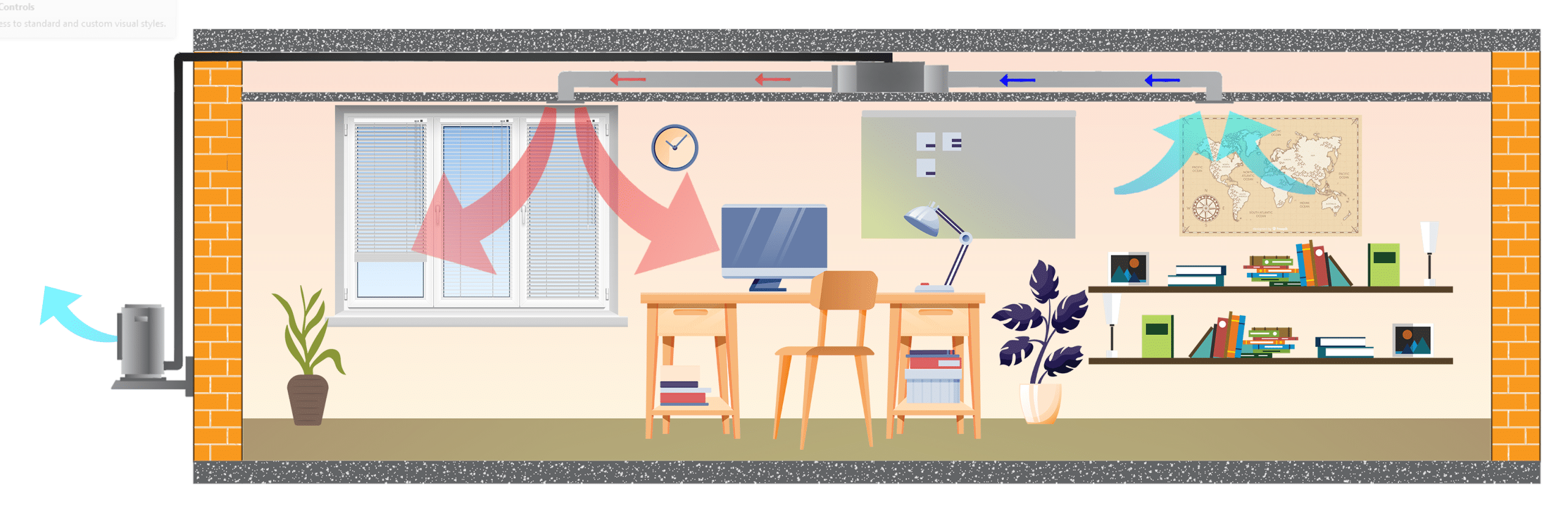 home office ducted sinlge split hot