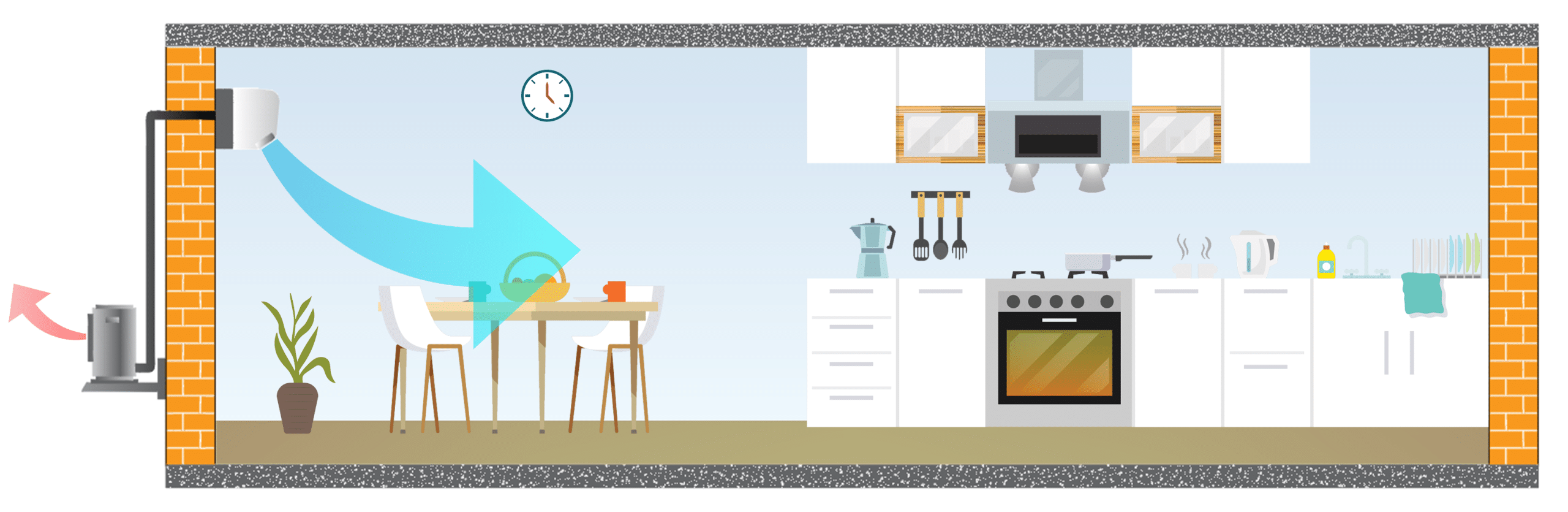 kitchen wall mounted single cold