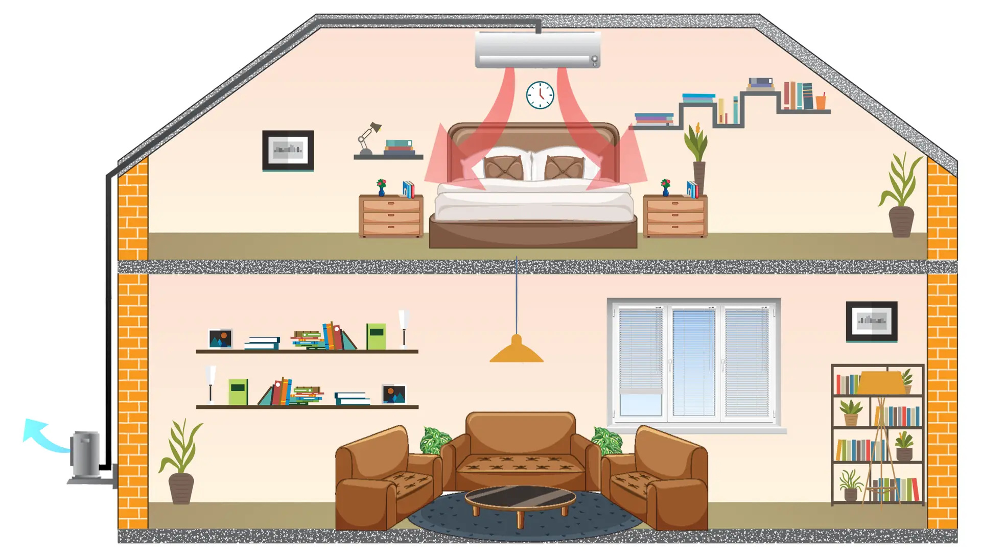 loft wall mounted single hot