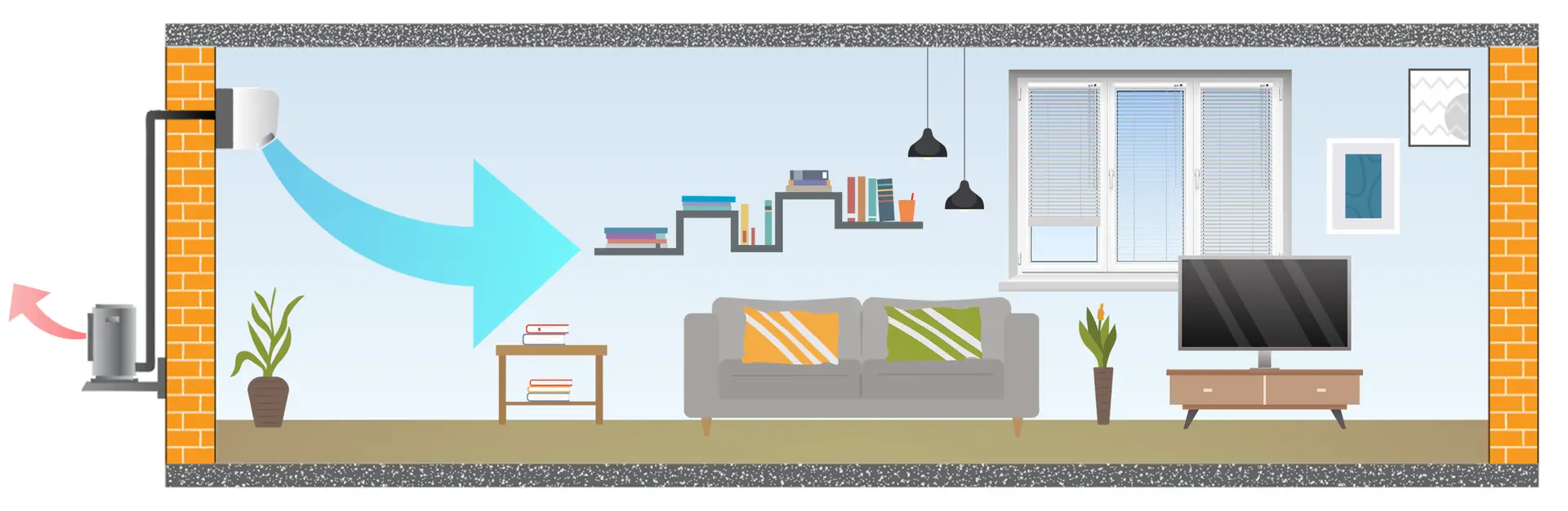 lounge wall mounted single split cold
